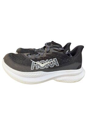 Hoka One One Womens Mach 6 Running Shoes Black & White Size 8.5 B